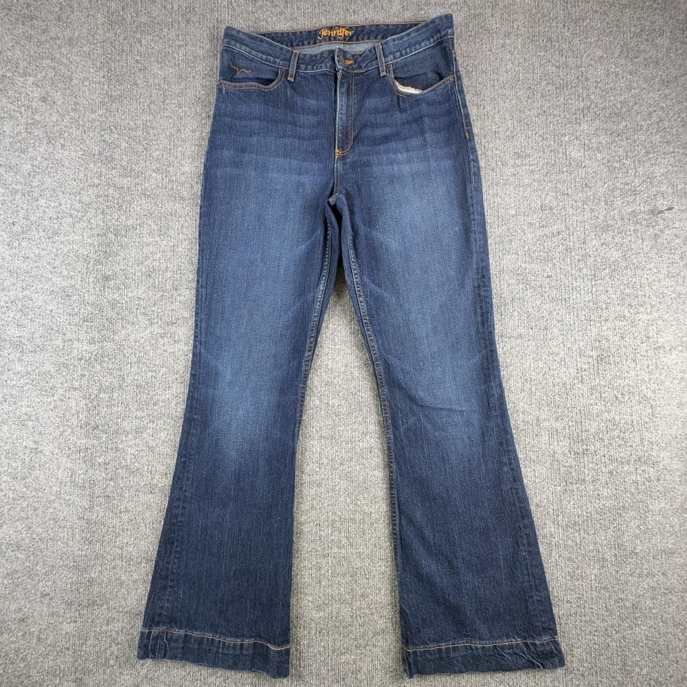 Kimes Ranch Jennifer Jeans Womens 14/34 Medium Wash Mid Rise Bootcut Blue Denim